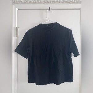 Black mock neck top